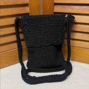 Black Crochet Shoulder Bag